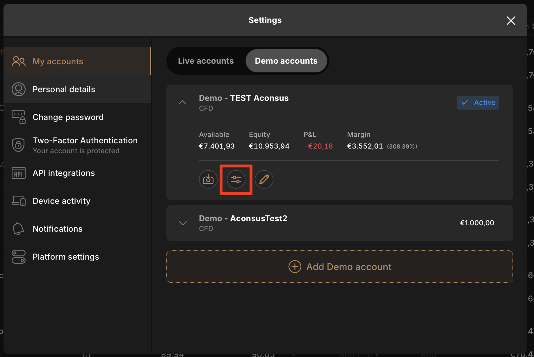 Capital.com Leverage Settings Access